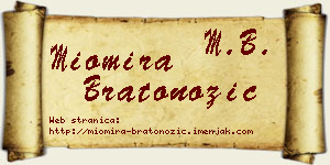 Miomira Bratonožić vizit kartica